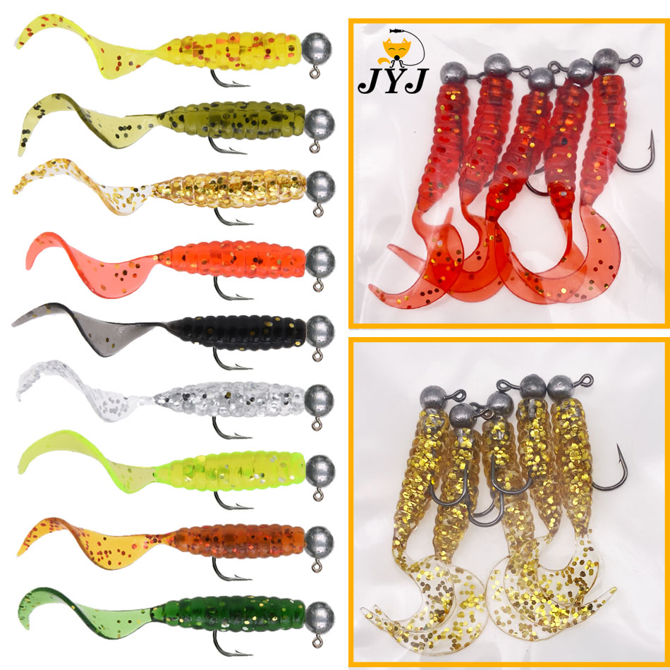 Fishing Lure Soft Plastic - JYJ 5 pz/borsa 1g jig gancio