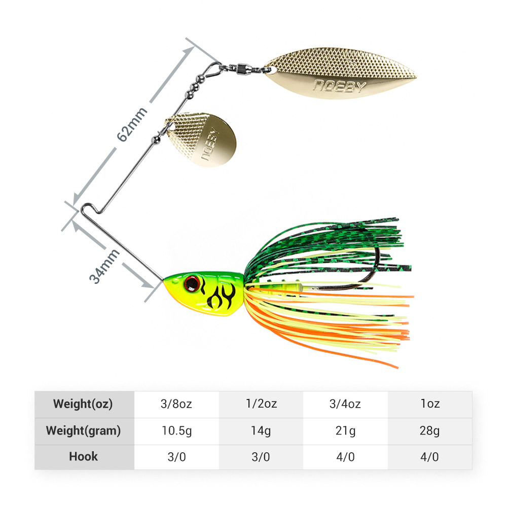 Noeby Spinnerbait 10.5g 14g 21 - Fishing Lure Spinnerbait recensione e prezzo