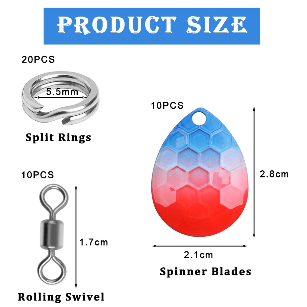 40 pezzi Colorado Spinner Lame - Fishing Lure Making Kit recensione e prezzo